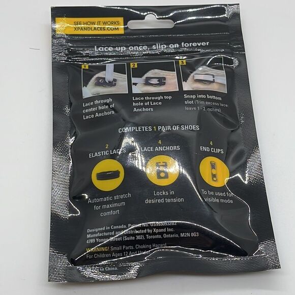 NWT XPAND LACES Original No-Tie Lacing System - Picture 4 of 4